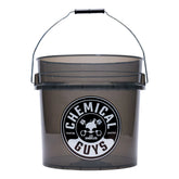 Heavy Duty Ultra Clear Detailing Bucket, 4.25 Gal, Smoked Obsidian Black